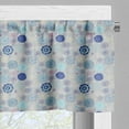 thumbnail image 3 of Ambesonne Cartoon Window Valance, Abstract Snowflakes, 54" X 12", Beige Aqua Blue, 3 of 5