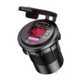 thumbnail image 1 of Scienceny de coche USB de 12V 24V tipo C PD QC3.0 toma de corriente de carga rápida con interruptor de encendido y apagado de voltímetro para Automoción decorativa y accesorios Scienceny VI007355-00, 1 of 1