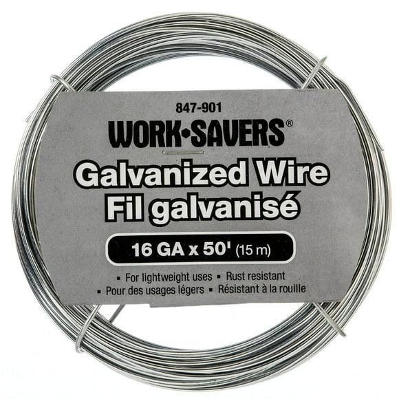 Fil galvanisé Worksavers 16 GA x 50 pi
