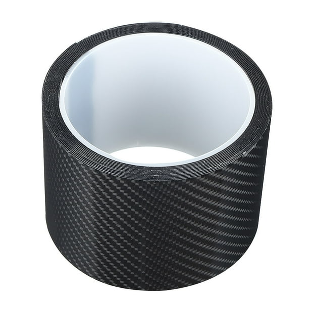 Película protectora de fibra de carbono negra para el borde de la puerta del coche, pegatina antiarañazos (7 cm x 3 metros)