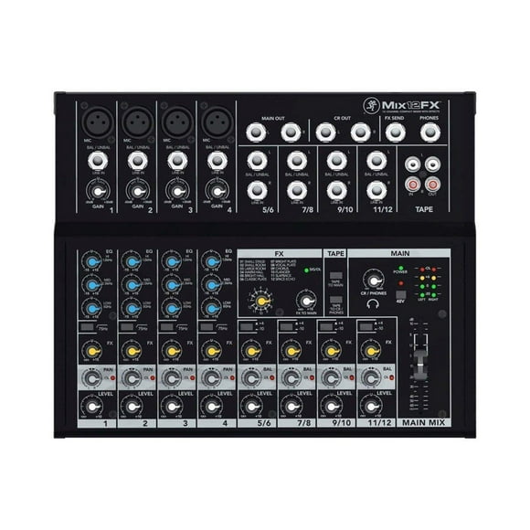 Mezcladora Compacta con Efectos Mix12FX MACKIE negro