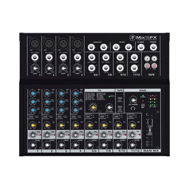 Mezcladora Compacta con Efectos Mix12FX MACKIE negro