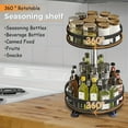 thumbnail image 6 of 1pack 2-Tier Premium Metal Spice Rack - Effortless 360° Rotating Organizer - Space-Saving Design For Kitchen, Dining, Bathroom - Versatile Home Kitchen Essential, Utility Racks, 6 of 8