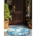 thumbnail image 4 of Jill Zarin Caribbean Outdoor Collection Area Rug - Bahamas (2' x 3' 1" Oval Navy Blue/Ivory), 4 of 11