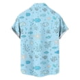 thumbnail image 5 of Gamivast Men's Button Down Shirts Short Sleeve Nautical Fish Starfish Print Beach Tops Summer Vacation Hawaiian Tee Breathable Soft Casual, 5 of 6