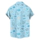 thumbnail image 3 of Mens Casual Manga Corta Botón Abajo Camisas Impresas Turndown Cuello Blusa, Top de Moda de Verano para el Uso Diario, 3 of 6