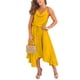 thumbnail image 2 of Txlixc Vestido largo holgado para mujer, color sólido, cuello en V, cordón en la cintura, sin mangas, vestido sin mangas Txlixc  Moda, 2 of 4