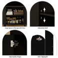 thumbnail image 5 of 72" Tall Arched Bookcase,Black Large Floor Standing Bookshelf with Fluted Doors, Book Case for Living Room Hallway Kitchen Home Office Bedroom, 5 of 7