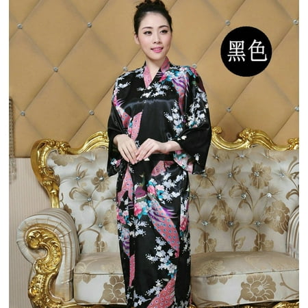 

Vlazom Women s Kimono Robes Short Satin Pure Color Bridal Party Robe with Oblique V-Neck