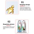 thumbnail image 4 of Toystoory Linterna navideña Vintage para exteriores, vela, mesita de noche, dormitorio, mesa, funciona con pilas, decoraciones navideñas para el hogar Kits de decoración para fiestas Plata Toystoory HA008594-01B, 4 of 6