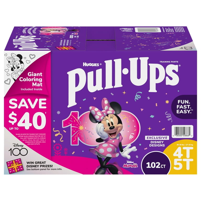 Huggies Pull-Ups Potty Training Pants for Big Kid Toddlers, Girls