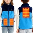 thumbnail image 2 of BFHHYA Fleece Heated Vest for Boys Girls 3 Heating Zones Jacket Lightweight USB Electric Heated Coat Winter Warm Outerwear, 2 of 9