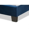 thumbnail image 5 of Baxton Studio Benjen glam Navy Blue Upholstered Twin Size Panel Bed, 5 of 5