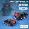 thumbnail image 6 of Shop-Vac 20V Cordless 6 Gallon Wet Dry Vacuum, with (2) 2.0Ah Batteries and Charger, 6 of 9