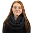 thumbnail image 3 of Ebony Hand Made Thick Ribbed Chunky Knit Infinity loop Scarves, 3 of 7