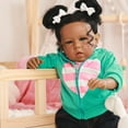 thumbnail image 5 of Takanini Reborn Baby Dolls African American Dolls Realistic Silicone Body Black Skin Girl's Birthday Gift, 5 of 6