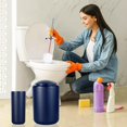 thumbnail image 7 of Navy Blue Bathroom Accessories Set of 9, Blue Bathroom Set with Trash Can, Soap Dispenser, Toothbrush Holder, Toothbrush Cup, Soap Dish, Toilet Brush, Tray and Q-tip Holders for Bathroom, 7 of 7