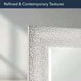 thumbnail image 3 of Head West Chrome and White Tile Textured Frame Vanity Accent Mirror - 17" x 29", 3 of 9