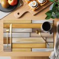thumbnail image 2 of Placemats Set of 4, Brown Yellow Vintage Woven Placemat, Linen Place Mats for Kitchen/Dining Tables, Retro Farmhouse Elegant Pastoral Washable Table Mats for Party, 2 of 8