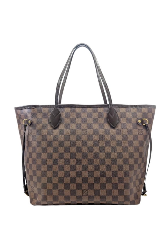 Pre-Owned LOUIS VUITTON Damier Neverfull MM Ebene Brown N51105 AR1039 Tote Bag Shoulder Women's...