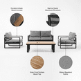 thumbnail image 3 of Berglite Imera 4 - Person Outdoor Patio Furniture Conversation Set With Cushions And Covers, 3 of 11