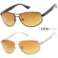thumbnail image 2 of SPORT WRAP HD NIGHT DRIVING VISION SUNGLASSES YELLOW HIGH DEFINITION GLASSES AVI, 2 of 2