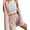 Pink, variant on LYMAYTER Women's Fashion 2-Piece Set Long Sleeve Button Shirt & Shorts Casual Striped Outfit S-XL