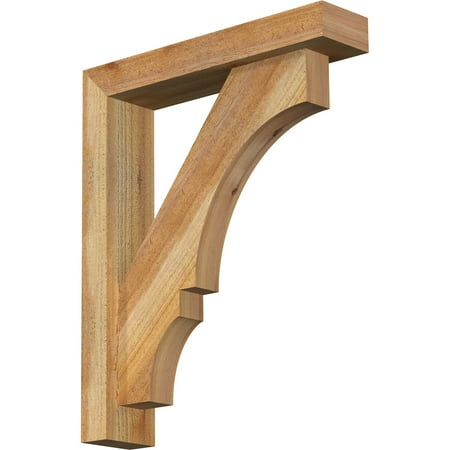 

4 W x 18 D x 22 H Balboa Block Rough Sawn Bracket w/ Offset Brace Western Red Cedar