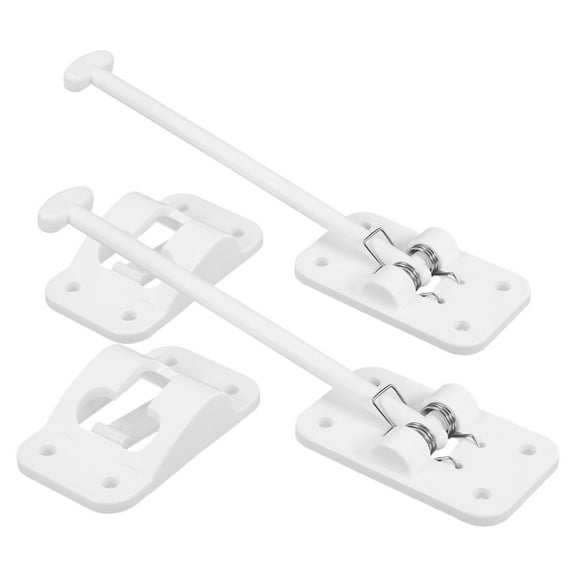 2 Sets White Plastic RV Door Latch for Reliable Trailer Door Holders and Easy Installation
