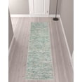 thumbnail image 2 of 3' X 10' Green Wool Hand Loomed Runner Rug, 2 of 5