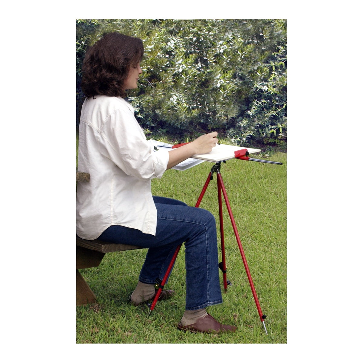 Creative Mark Napoli Art Easel for Adults - Heavy Duty Steel Easel for Vertical or Horizontal Painting with Tripod Weight Bag - Fits Canvases up to 28" - Black Chromium Plated & Varnished Steel