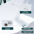 thumbnail image 6 of ANGELES HOME 67" Acrylic Freestanding Bathtub, Soaking White Bathtub with White Drain and Integrated Slotted Overflow Included, Glossy White, 6 of 11