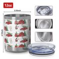 thumbnail image 3 of 12oz Tumblers Red Christmas Farm and Truck Pattern Vacuum Insulated Stainless Steel Travel Tumbler Cups Mug with Lid and Straw for Beer,Coffee,Beverages with Cleaning Brush for Cold & Hot Drinks, 3 of 5