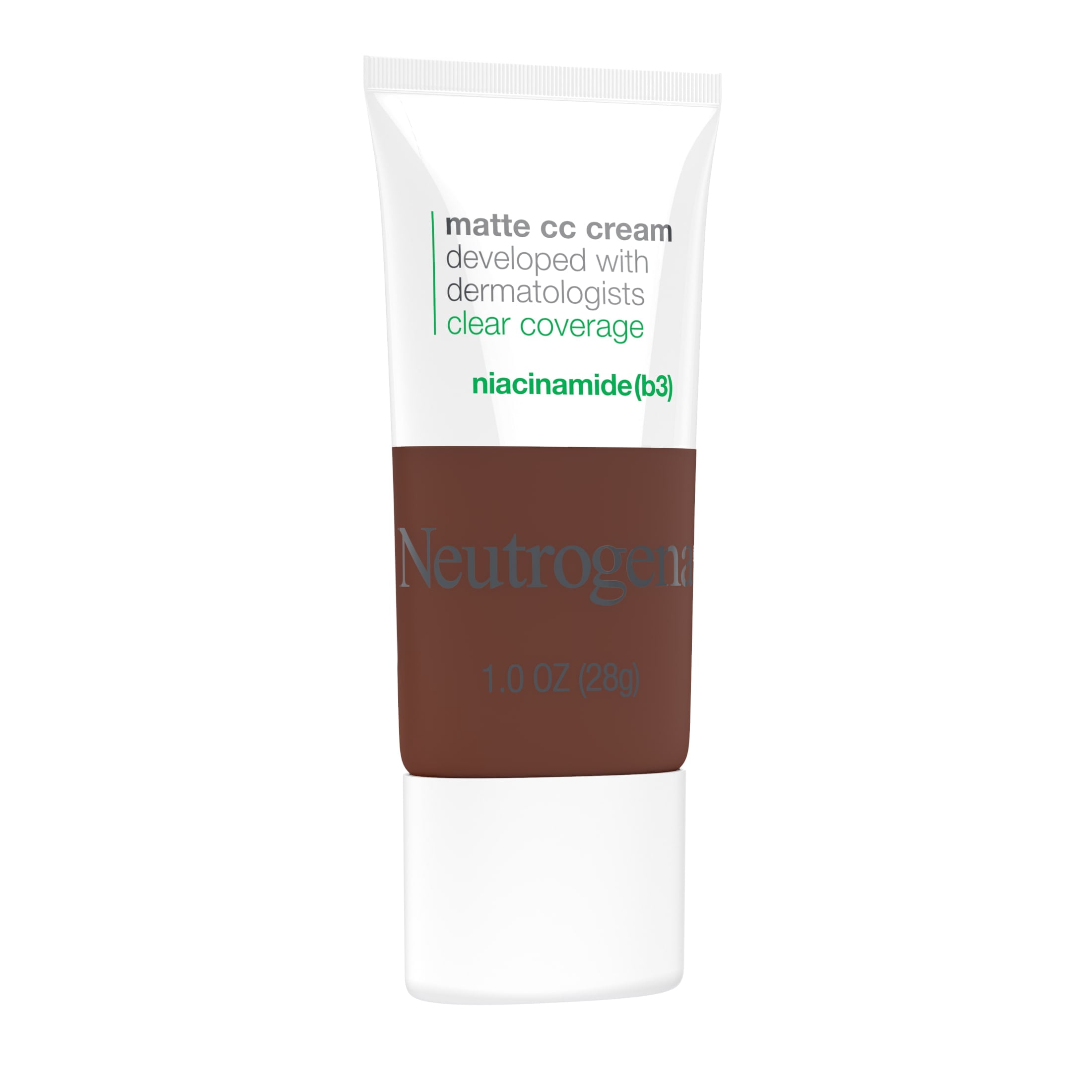 (2 pack) Neutrogena Clear Coverage Flawless Matte CC Cream, Sienna, 1 oz