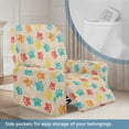 thumbnail image 3 of FOR U DESIGNS Dog Paw Print Recliner Chair Covers Anti-Dust Reclining Slipcovers 4-Pieces Stretch Lazy Boy Recliner Soft Covers, Prevent Wear and Pet Hair, 3 of 8