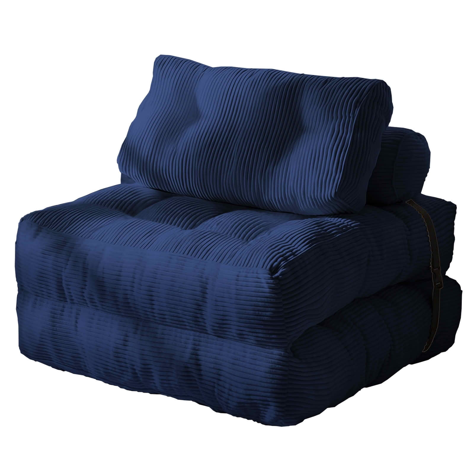MAYEERTY Multifunctional 2-in-1 Convertible Single Sofa Bed, Modular Corduroy Floor Lounger for Compact Living Spaces，Blue