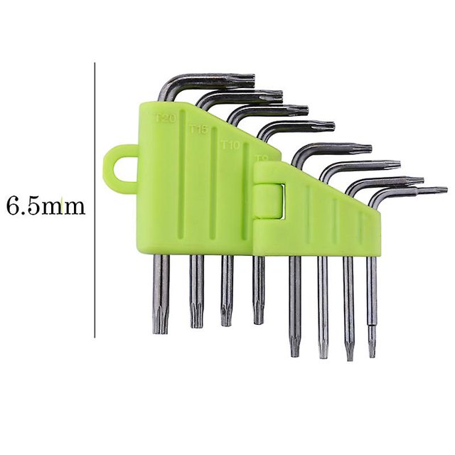 Llaves Torx compensadas, juego de llaves Allen Torx de 8 piezas, destornillador de estrella T5 T6 T7 T8 T9 T10 T15 T20, juegos de llaves Herramientas manuales Llaves hexagonales Torx Banban LingWen 8390615992183