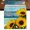 Yellow Blue, variant on Table Runners 72 Inches Long Dress Scarves, Spring Sunflowers Farmhouse Kitchen Table Runner, Coffee Tablerunners, Yellow Floral Turquoise Farmhouse Grey Wooden 18x72 Inch