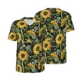thumbnail image 6 of Rocae Sunflowers for Breathable Men's Baseball T-Shirt Fashionable Casual Baseball Jersey, Moisture-wicking Sportswear 3X-Large, 6 of 9