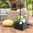 thumbnail image 4 of Gymax Parasol de Patio 150 Lb Base Support Roues Jardinière Extérieur Robuste Jardin Noir, 4 of 10