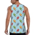 thumbnail image 3 of Easygdp Modern Ice Cream Men's Tank Top, Sleeveless Muscle T Shirts, Breathable, Quick-Dry, Loose for Gym, Running, Fitness - X-Large, 3 of 9