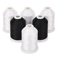 thumbnail image 1 of 1500 Meters Mini-King Spool 60WT Machine Embroidery Bobbin Fill Thread White Black for Sewing Embroidery Machines, 1 of 7