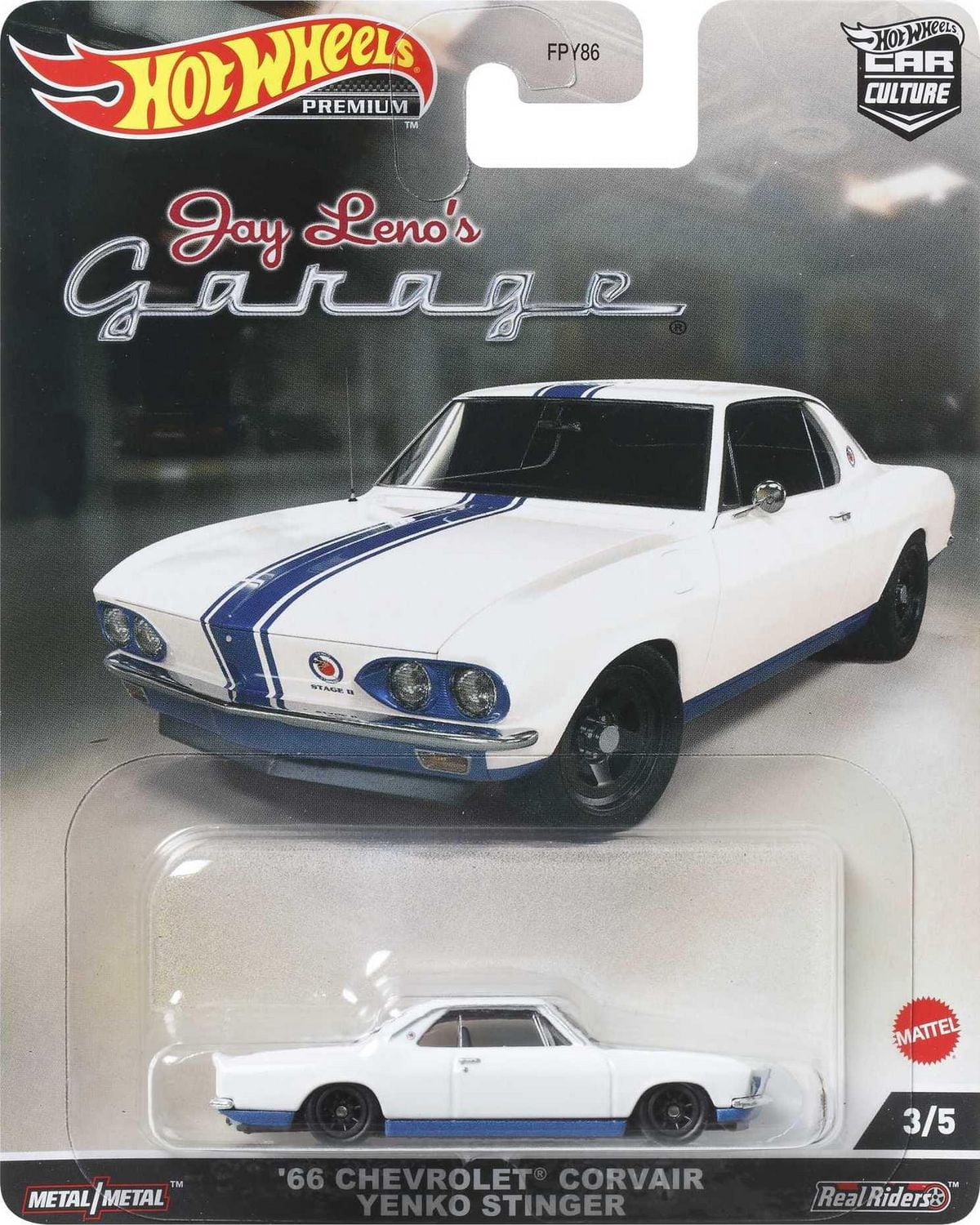 Hot Wheels Car Culture Circuit Legends Chevrolet Corvair Yenko Stinger1966 Vehicle For 3 Kids Years Old & Up, Premium Collection of 1:64 Scale