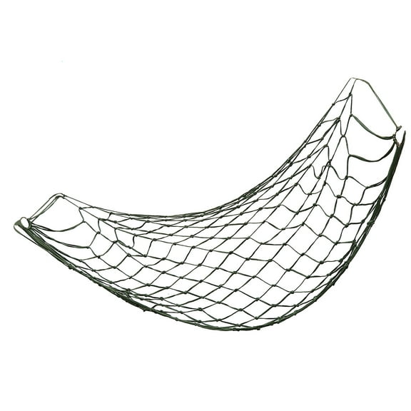 ELAYARD 1Pc Black Outdoor Rope Hammock Nylon Mesh Sleeping Net Bed for Travel and Holiday