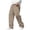 Light Brown, variant on Rexolia Mens Baggy Wide Leg Sweatpants Loose Fit Uncuffed Lounge Gym Casual Joggers with Pockets Drawstring Waist Black L