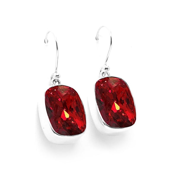 Aretes Zvezda Baguette color Siam plata .925, G Zvezda ZAR-BAG18-SIA-G