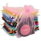 thumbnail image 1 of Tojwi 50 Bolsas De Organza, Colores Mezclados, 9 X 11 Cm, Bolsa De Organza Con Cordón De Satén, Bolsa De Regalo Para Fiesta De Boda, Bolsas Para Relojes Y Joyas, 1 of 7