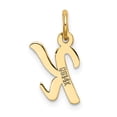 thumbnail image 3 of 14k Yellow Gold Solid Polished Laser-cut Small Script Letter Name Personalized Monogram Initial K Charm 16.8x10.4mm Pend, 3 of 3