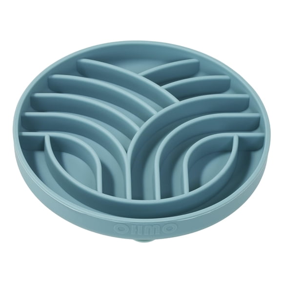 Bol Slow Feeder de silicona OHMO para perros y gatos, color azul claro