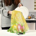 thumbnail image 3 of Colorful Eggs Yellow Kitchen Tea Towels Set of 4 Absorbent Hand Dish Towels, Easter Butterflies Flowers Dishcloths Lint-Free 18x28 Inch Fast Drying for Cooking Baking Home Clean, 3 of 7